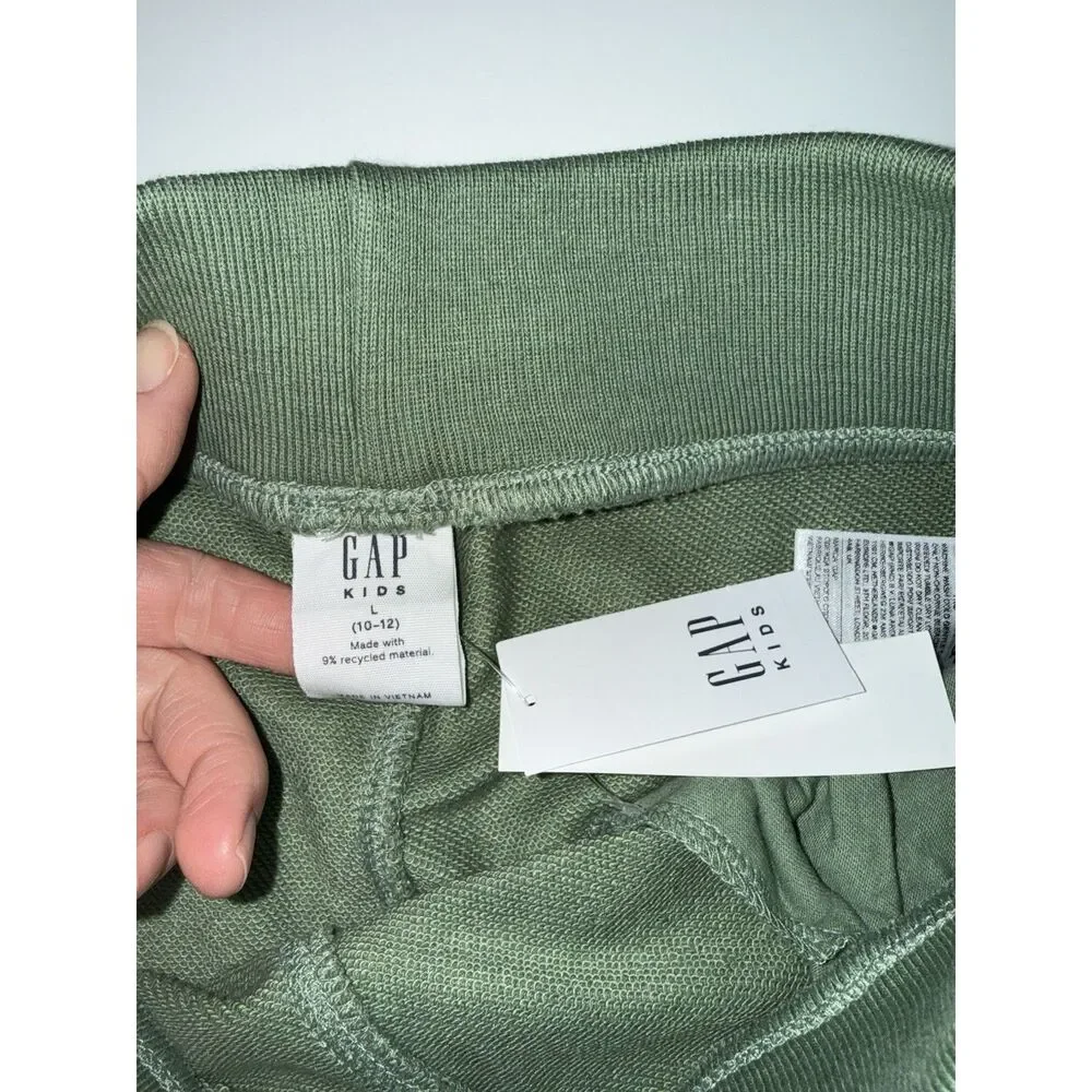 GAP Boys Jogger Pants 10/12 Terry Cloth Sweatpants Elastic Waist Lounge 2 Pc Set - Picture 8 of 14